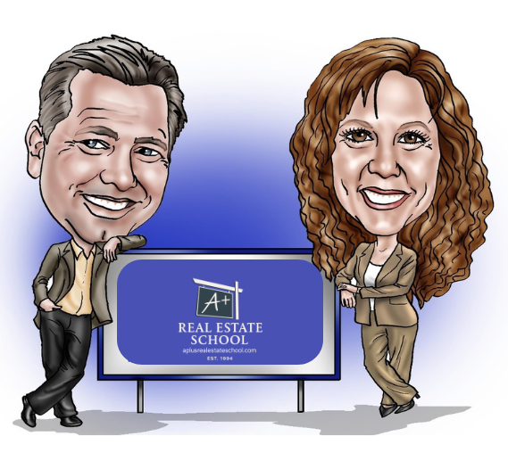 John Werkmeister and Kathie Young, owners of A Plus Real Estate School